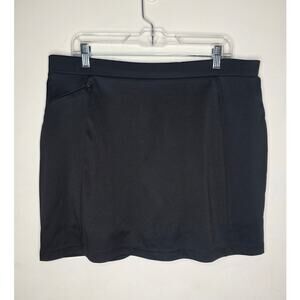 Tehama black athletic skort skirt - large - golf tennis pickleball